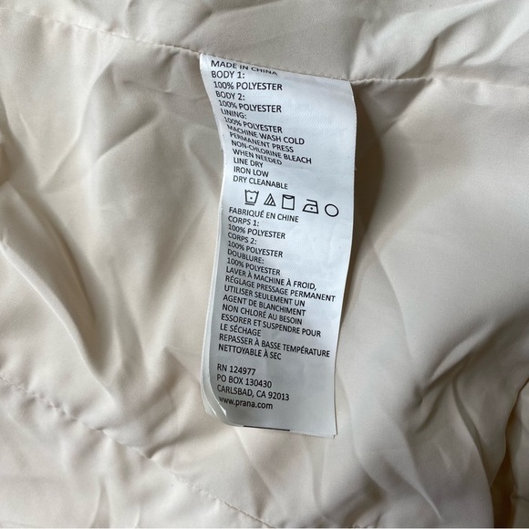 Prana Women’s Quilted Sherpa White Jacket Size Small - Picture 14 of 16